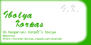 ibolya korpas business card
